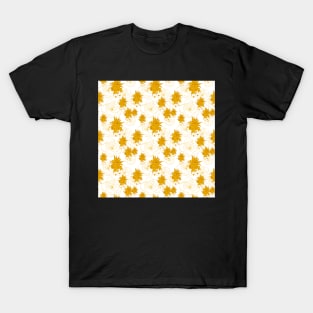 pattern with gold, yellow flowers T-Shirt